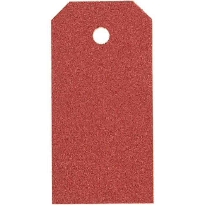 Etiquetas Manila, medidas 4x8 cm, 250 gr, rojo, 1000 ud/ 1 paquete