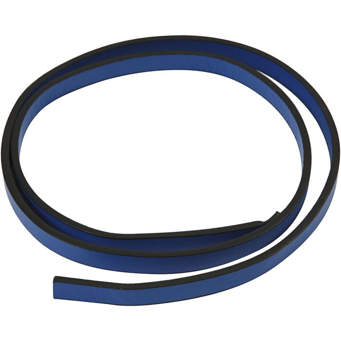 Cinturón de Cuero, A: 10 mm, grosor 3 mm, azul, 1 m/ 1 paquete