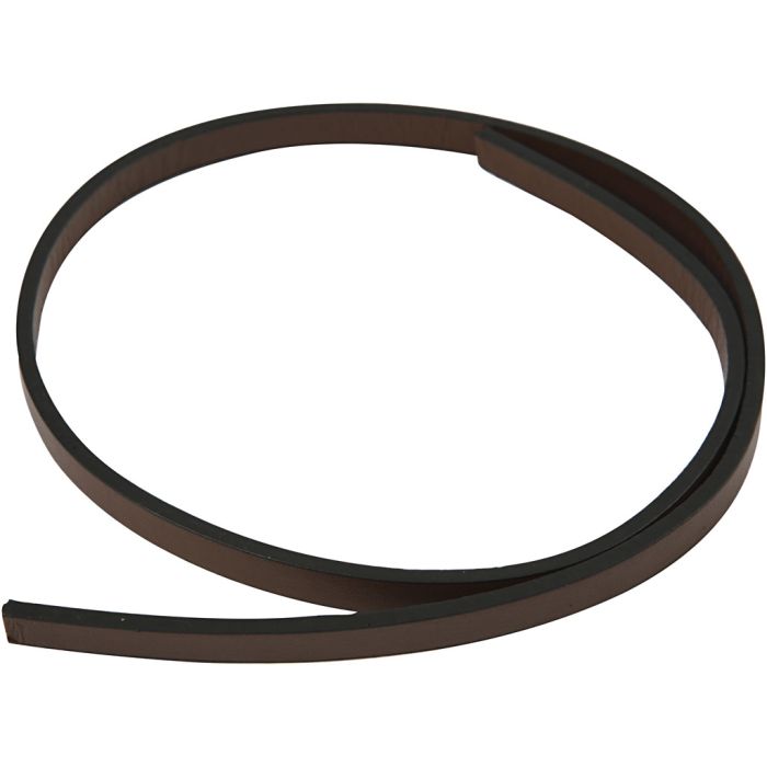 Cinturón de Cuero, A: 10 mm, grosor 3 mm, marrón, 1 m/ 1 paquete
