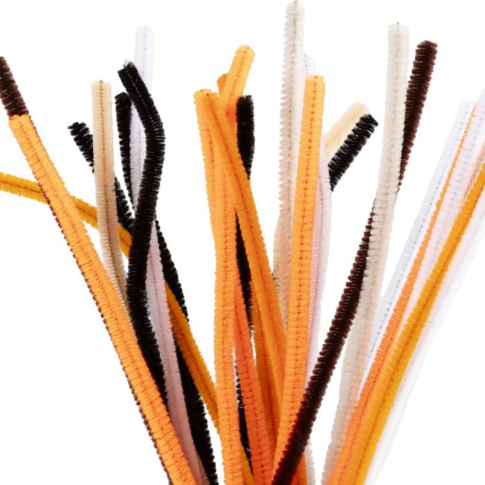 Chenilla, L. 30 cm, grosor 6 mm, colores, 25 stdas/ 1 paquete