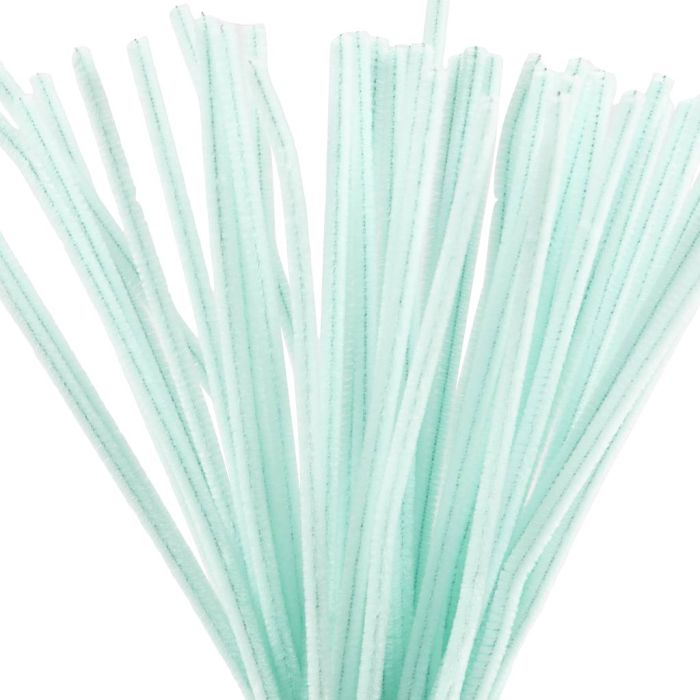 Chenilla, L. 30 cm, grosor 6 mm, azul turquesa light, 50 ud/ 1 paquete