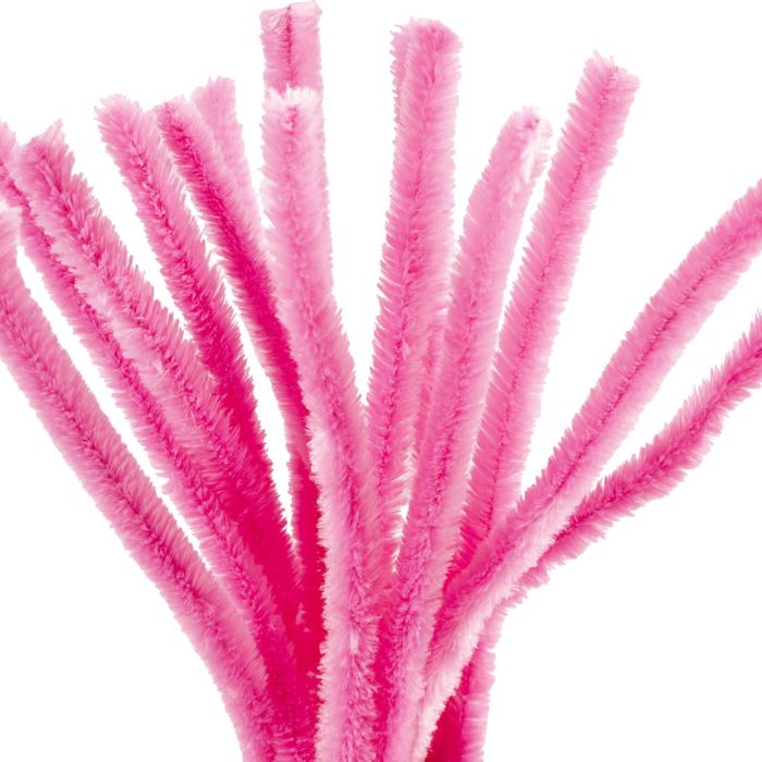 Chenilla, L. 30 cm, grosor 15 mm, rosa, 15 ud/ 1 paquete