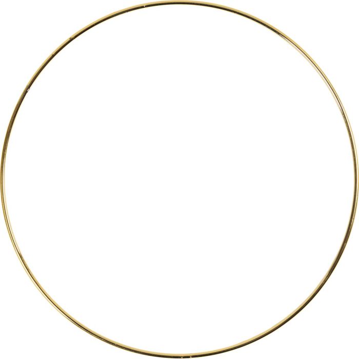 Aro de alambre metálico, dia 15 cm, grosor 2 mm, dorado, 1 ud