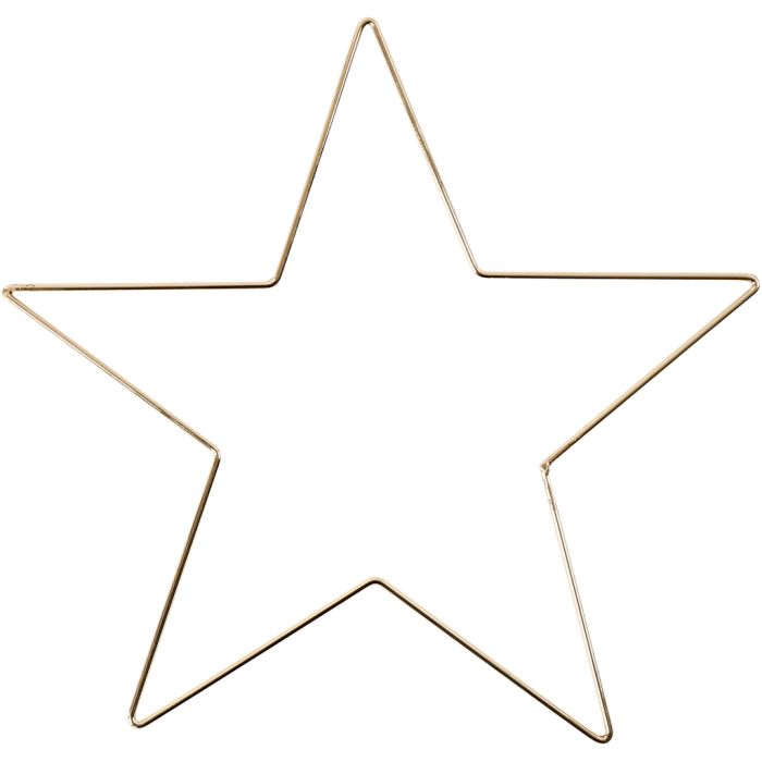 Adorno en forma de estrella, dia 30 cm, grosor 3 mm, dorado, 1 ud