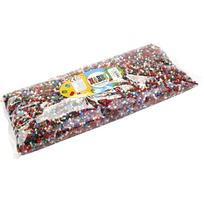 Fuse Beads, medidas 5x5 mm, medium, colores navideños, 30000 ud/ 1 paquete