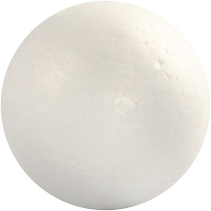 Bolas de poliestireno, dia 6 cm, blanco, 5 ud/ 1 paquete