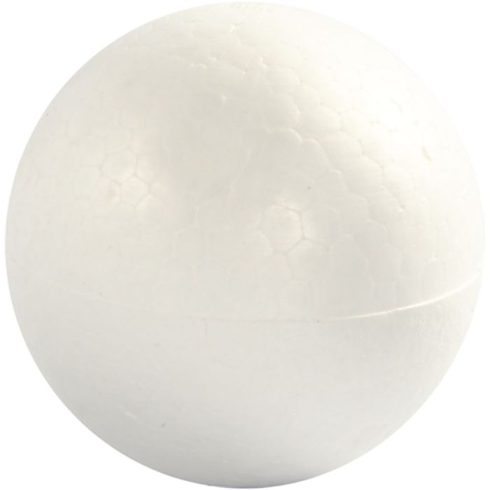 Bolas de poliestireno, dia 7 cm, blanco, 5 ud/ 1 paquete