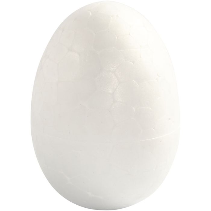 Huevos de poliestireno, A: 4,8 cm, blanco, 100 ud/ 1 paquete