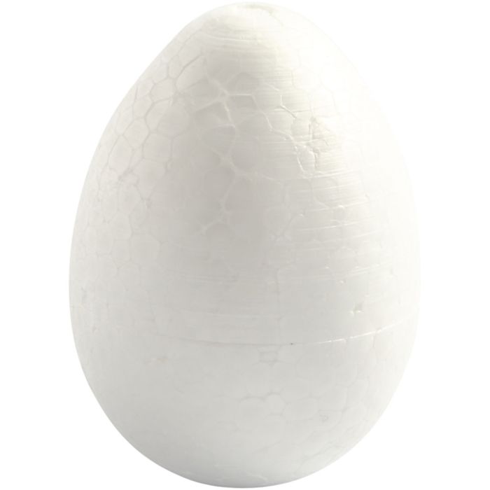 Huevos de poliestireno, A: 10 cm, blanco, 5 ud/ 1 paquete