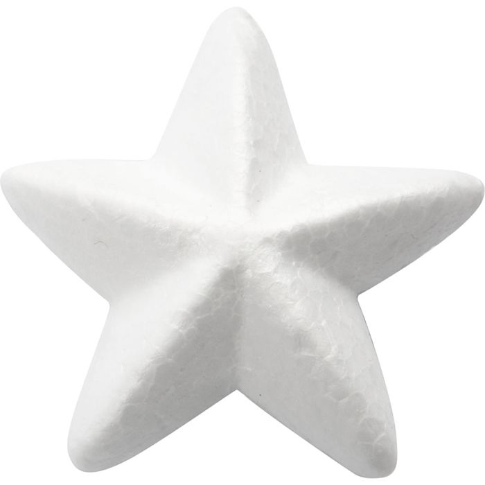 Estrella de poliestireno, A: 11 cm, blanco, 25 ud/ 1 paquete