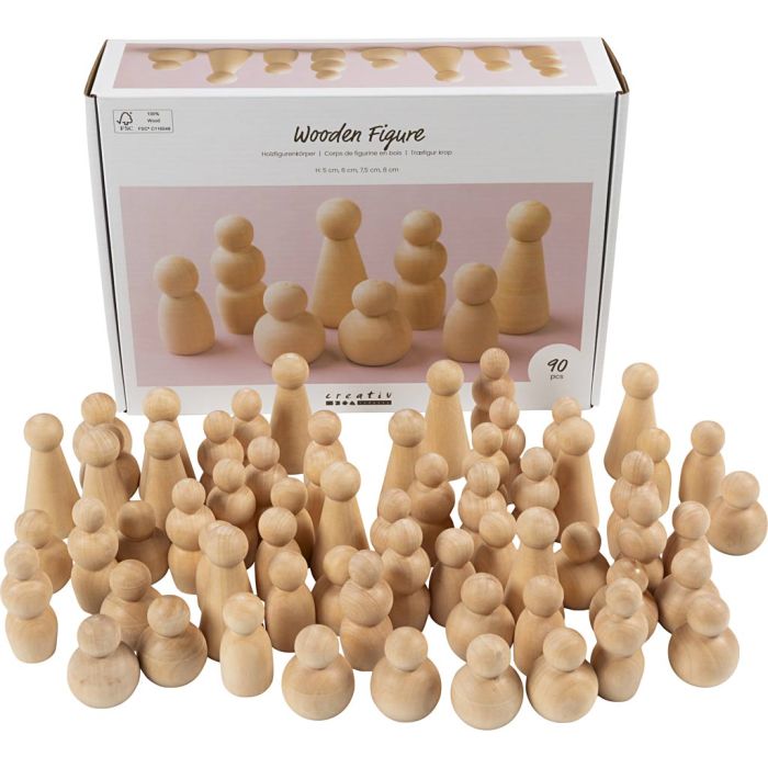 Cuerpo de figura de madera, A: 5-8 cm, 90 stdas/ 1 paquete