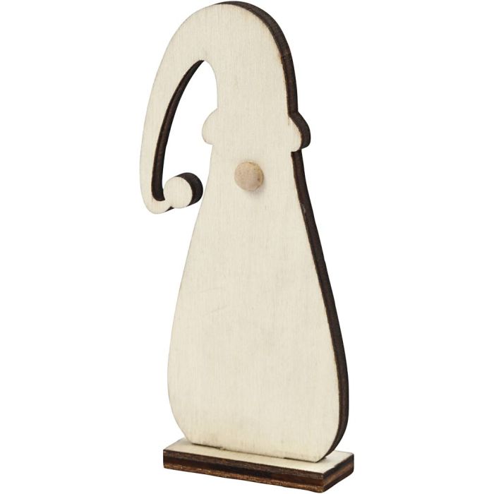 Duende de Navidad, A: 10 cm, P: 1,5 cm, A: 4,5 cm, grosor 3 mm, 3 ud/ 1 paquete