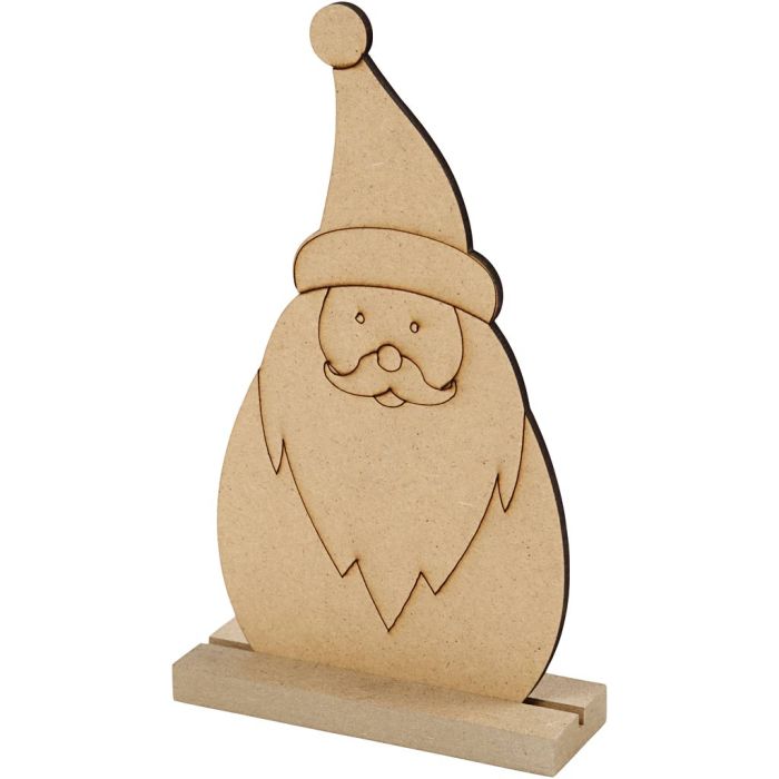 Figura de Navidad, Papá Noel, A: 15 cm, P: 3 cm, A: 9 cm, grosor 3 mm, 1 ud