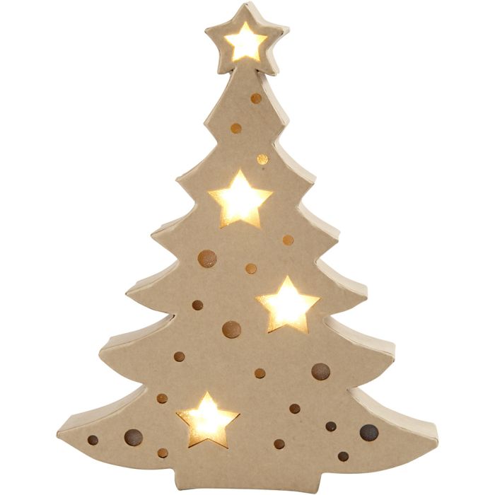 Figura con luz en el interior, Árbol de Navidad, A: 27 cm, P: 4 cm, A: 21,5 cm, 1 ud