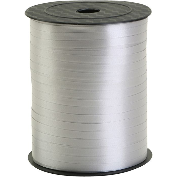Cinta de plástico, A: 5 mm, plata, 400 m/ 1 rollo