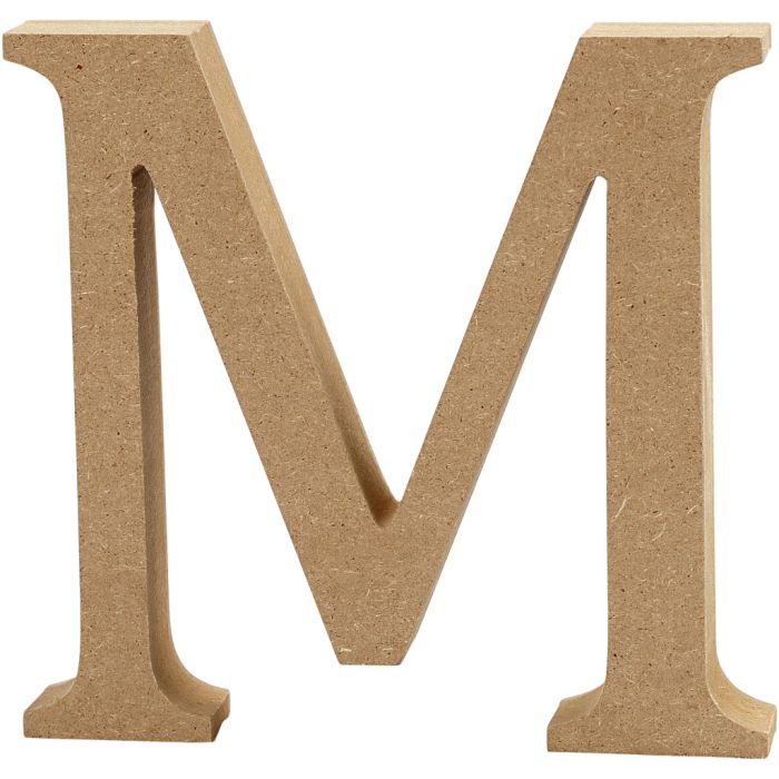 Letra, M, A: 13 cm, grosor 2 cm, 1 ud