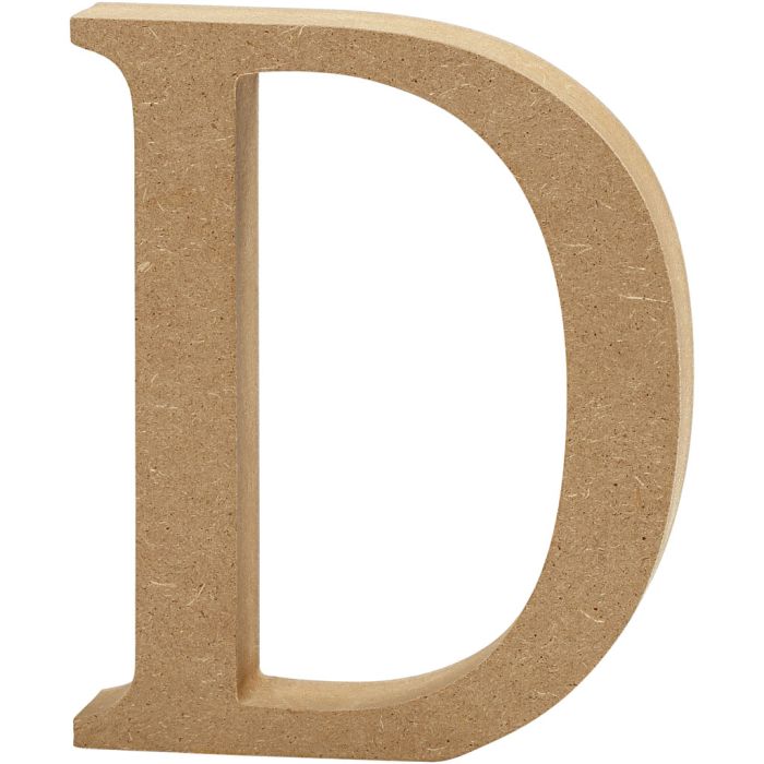 Letra, D, A: 8 cm, grosor 1,5 cm, 1 ud