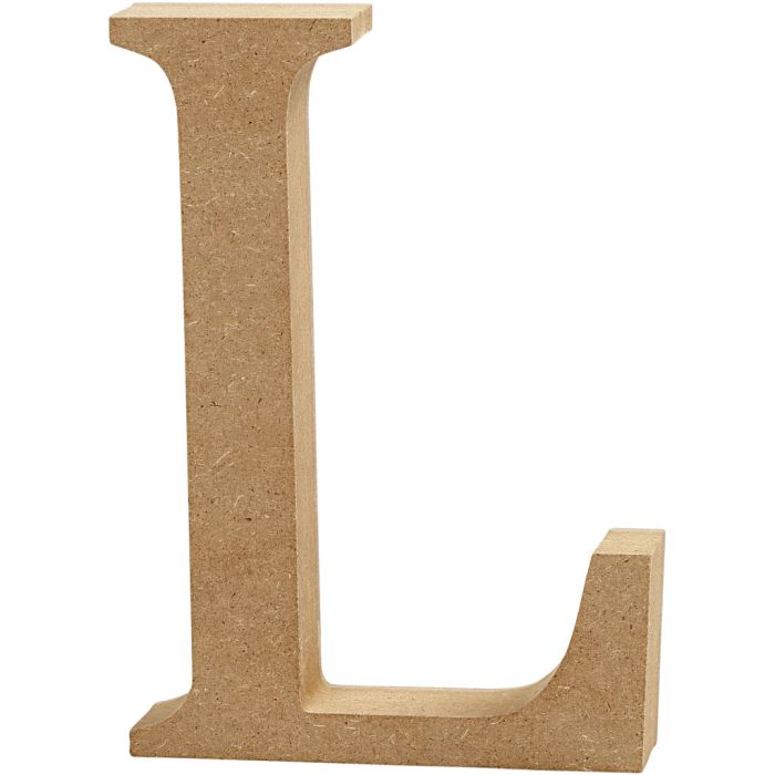 Letra, L, A: 8 cm, grosor 1,5 cm, 1 ud
