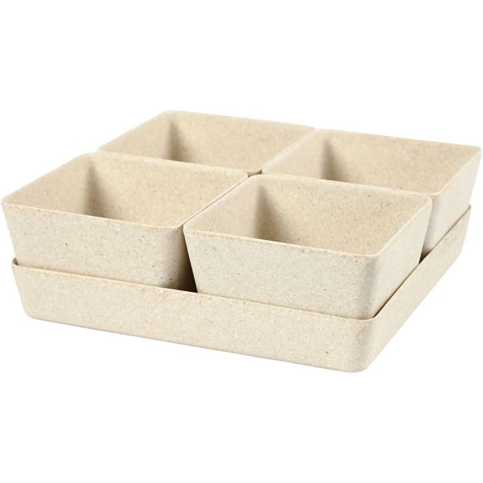 Tiestos para flores, A: 8 cm, P: 19,5 cm, A: 19,5 cm, 1 set
