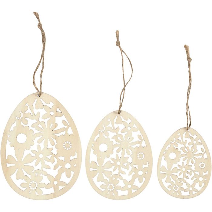 Ornamento , A: 8+10+12 cm, A: 6+7,5+9 cm, grosor 3 mm, 3 ud/ 1 paquete