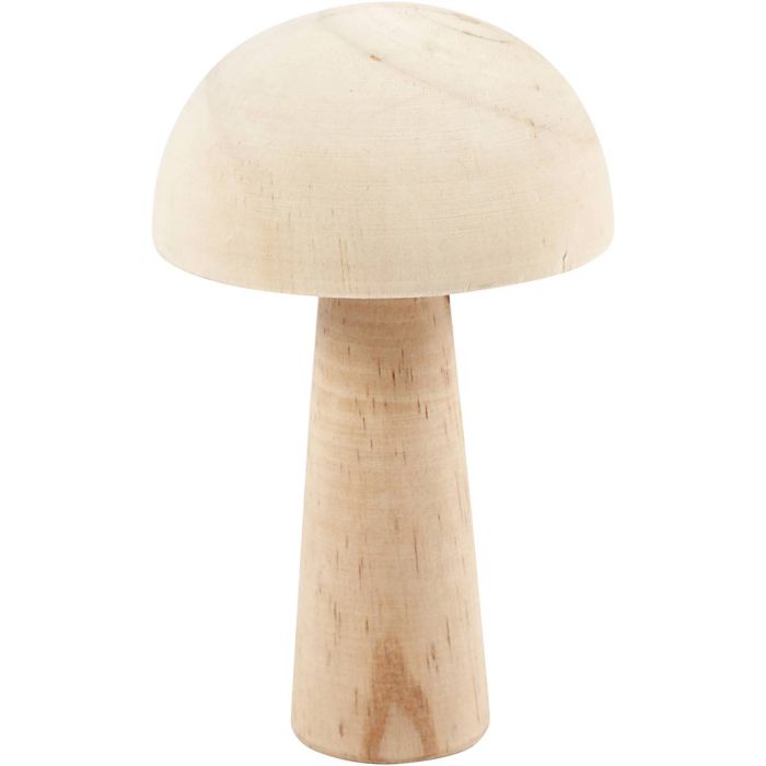 Seta de madera, A: 14 cm, dia 9 cm, 1 ud