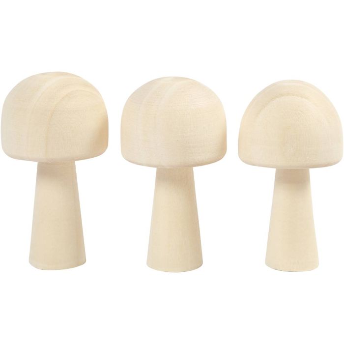 Seta de madera, A: 5,2 cm, dia 2,9 cm, 3 ud/ 1 paquete