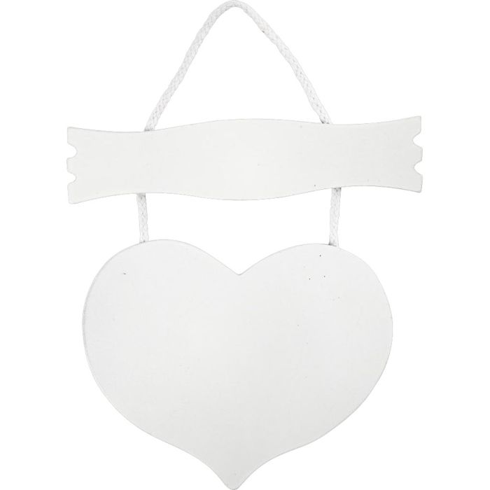 Corazón con letrero, medidas 28x19 cm, grosor 5 mm, 10 ud/ 1 paquete