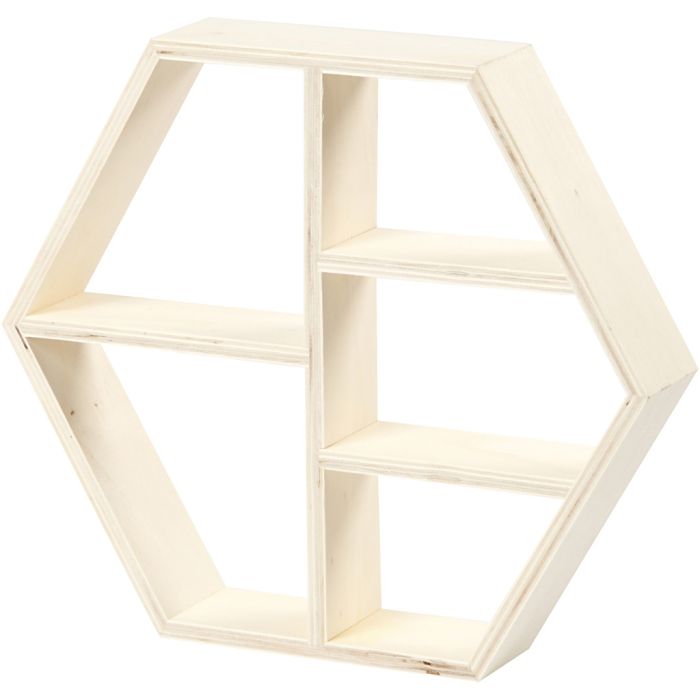 Estante de madera, A: 25 cm, P: 5 cm, A: 28,5 cm, 1 ud
