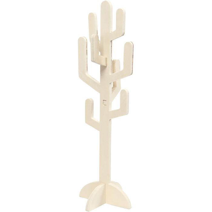 Cactus de madera, A: 38 cm, A: 12 cm, grosor 8 mm, 1 ud