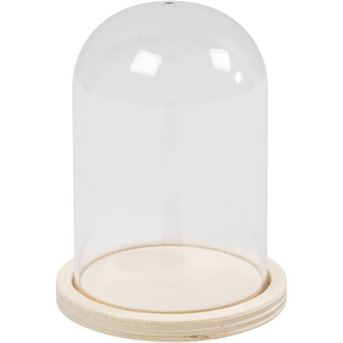 Reloj sobre base de madera, A: 9,5 cm, dia 6 cm, medida agujero 3 mm, 10 ud/ 1 paquete
