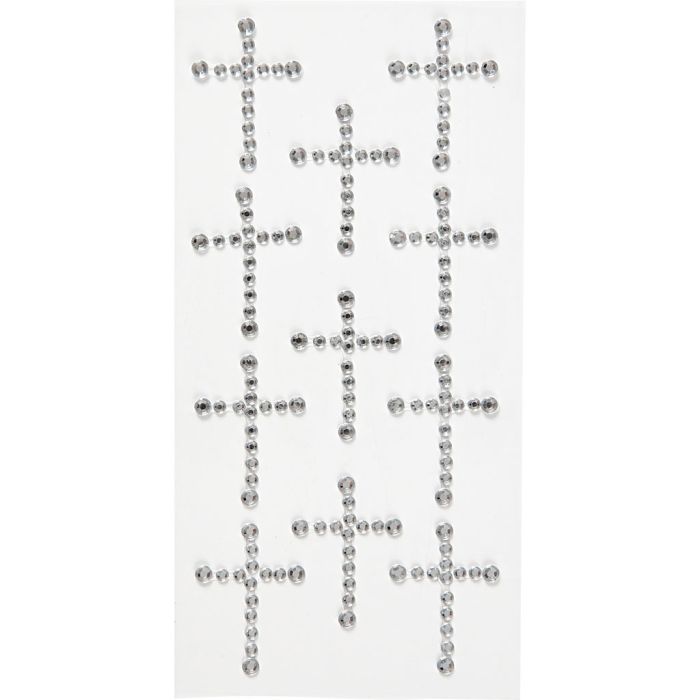 Gemas adhesivas, medidas 35x25 mm, plata, 11 ud/ 1 paquete