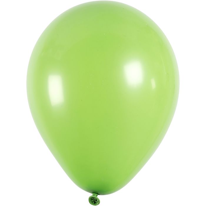 Globos, dia 23 cm, redondo, verde, 10 ud/ 1 paquete