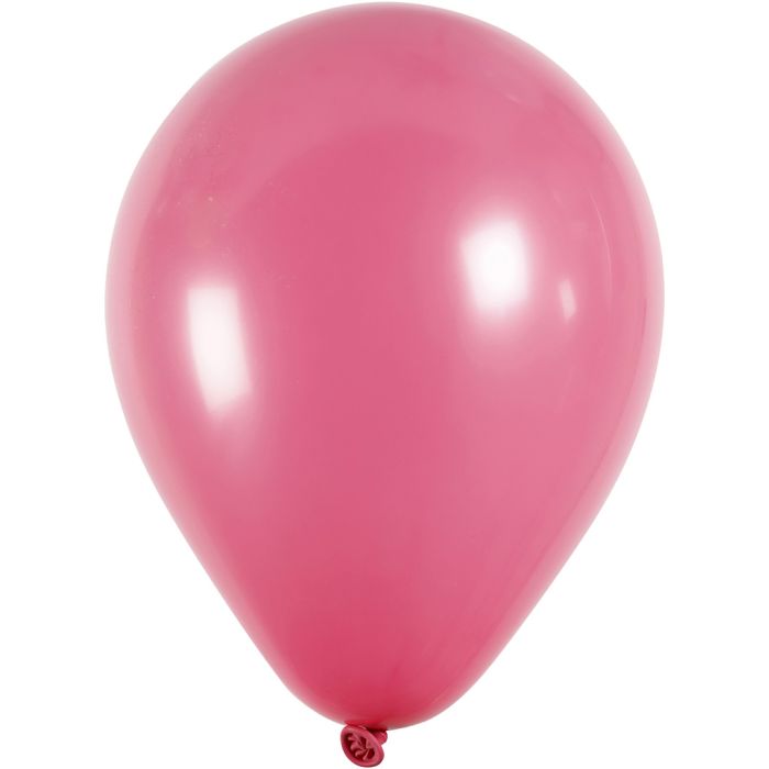 Globos, dia 23 cm, redondo, rosa oscuro, 10 ud/ 1 paquete