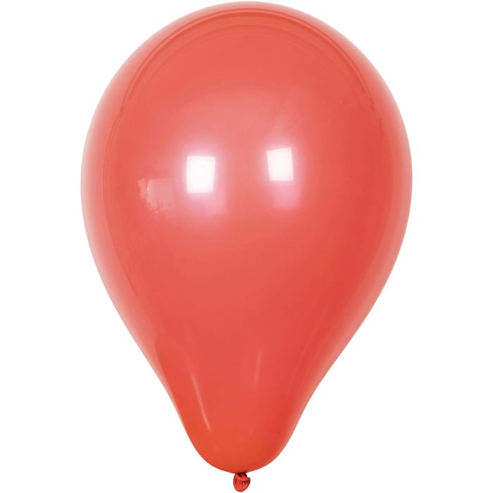 Globos, dia 23 cm, redondo, rojo, 10 ud/ 1 paquete