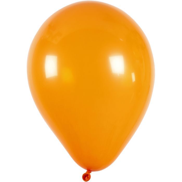 Globos, dia 23 cm, redondo, naranja, 10 ud/ 1 paquete