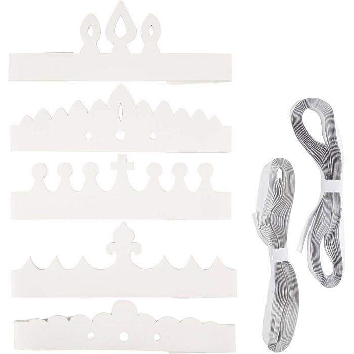 Coronas, A: 10-16,5 cm, L. 60 cm, blanco, 50 ud/ 1 paquete