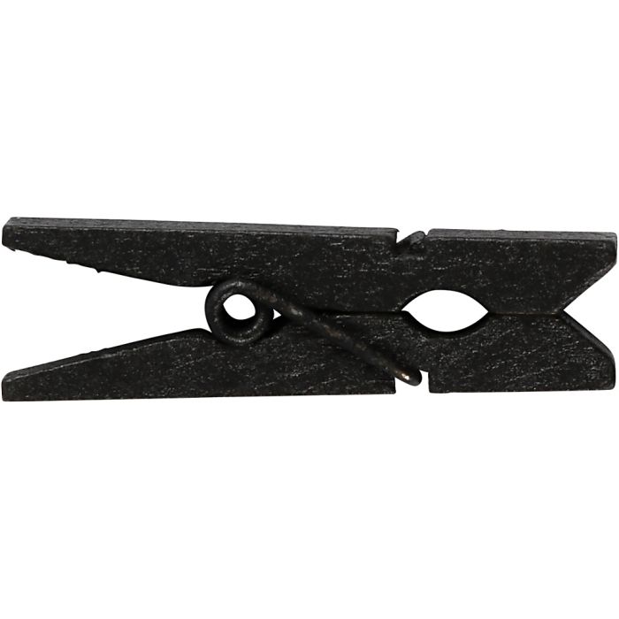 Pinza, medidas 35x7 mm, grosor 9 mm, negro, 20 ud/ 1 paquete
