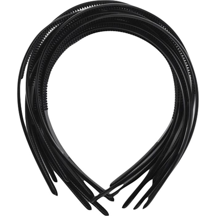 Diademas, A: 8 mm, negro, 20 ud/ 1 paquete