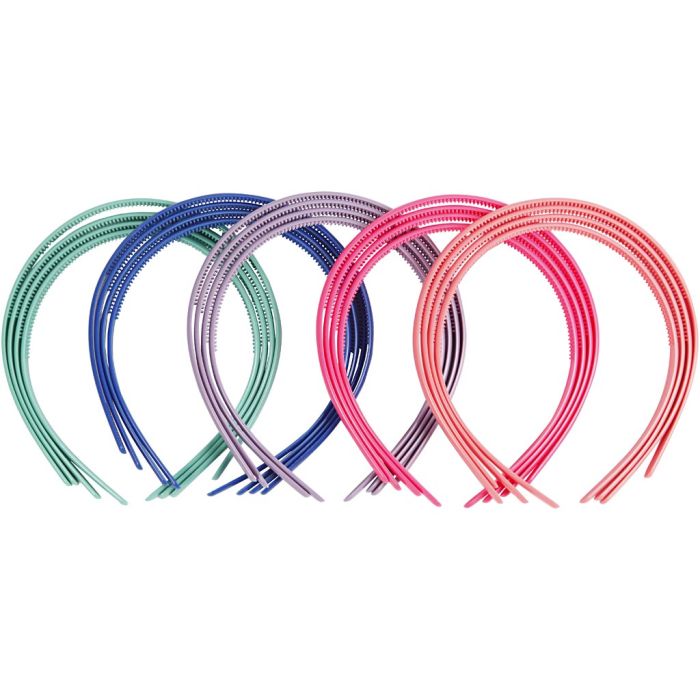 Diademas, A: 8 mm, surtido de colores, 20 ud/ 1 paquete