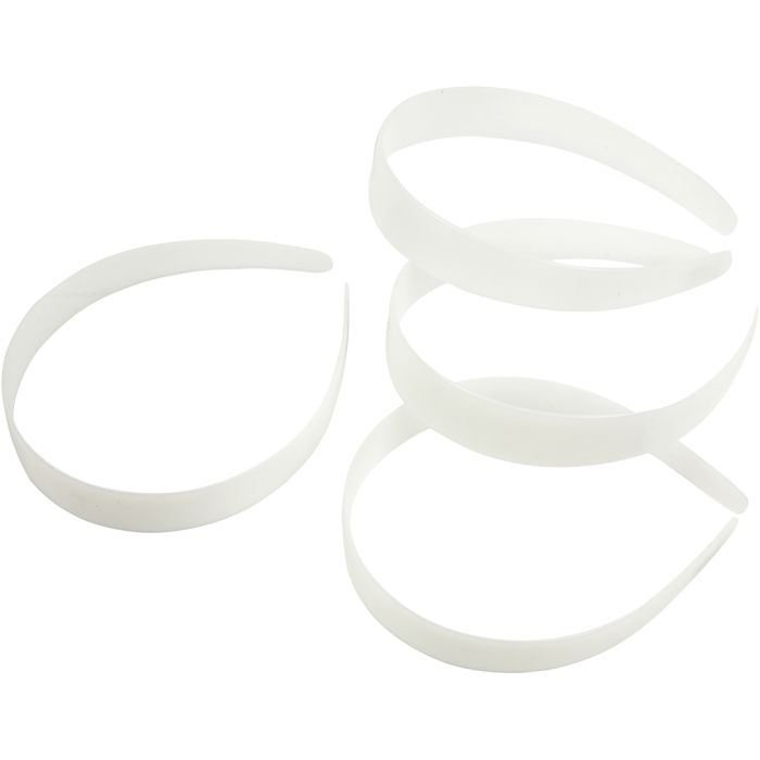 Diadema, A: 25 mm, blanco, 5 ud/ 1 paquete