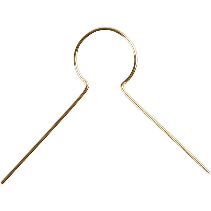 Alambres para decorar, L. 22 mm, medida agujero 8 mm, dorado/plateado, 50 ud/ 1 paquete