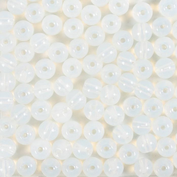 Cuentas de Vidrio, dia 4 mm, medida agujero 1 mm, cristal, 90 ud, 20 gr/ 1 paquete