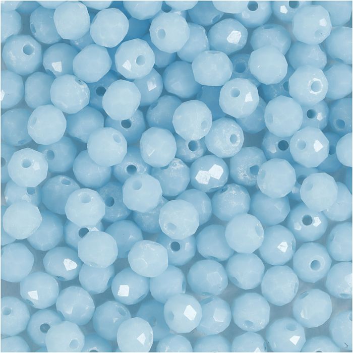 Perlas Facetadas, medidas 3x4 mm, medida agujero 0,8 mm, azul marino, 100 ud/ 1 paquete