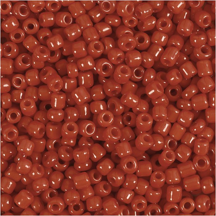 Cuentas de semillas de Rocaille, dia 3 mm, medidas 8/0, medida agujero 0,6-1,0 mm, rojo oscuro, 25 gr/ 1 paquete