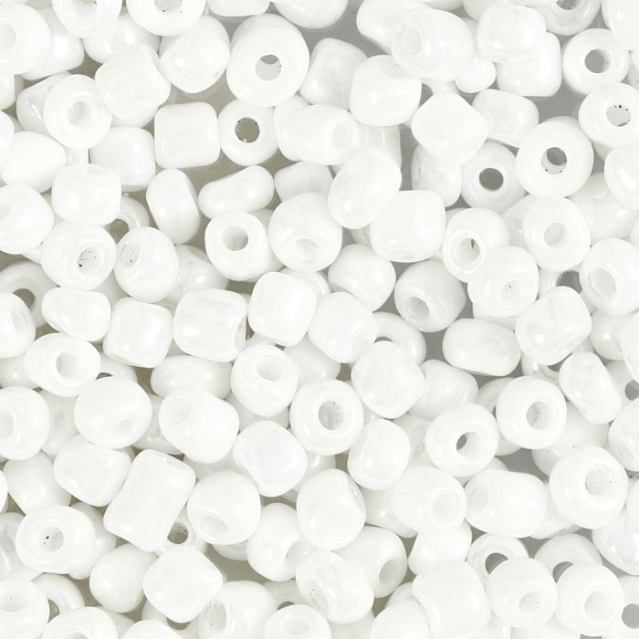 Cuentas de semillas de Rocaille, dia 4 mm, medidas 6/0, medida agujero 0,9-1,2 mm, madre perla, 500 gr/ 1 paquete
