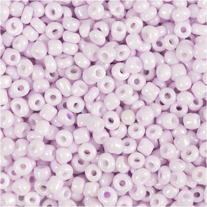 Cuentas de semillas de Rocaille, dia 3 mm, medidas 8/0, medida agujero 0,6-1,0 mm, rosado suave, 25 gr/ 1 paquete