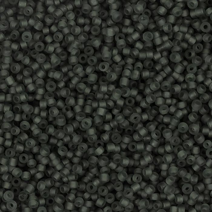 Cuentas de semillas de Rocaille, medida 15/0, dia 1.7 mm, medida agujero 0,5-0,8 mm, gris, 25 gr/ 1 paquete