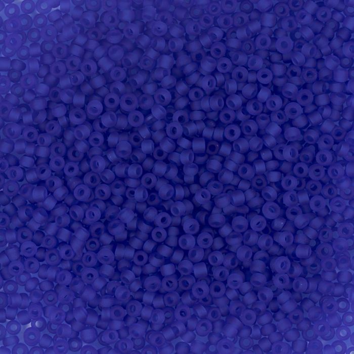 Cuentas de semillas de Rocaille, medida 15/0, dia 1.7 mm, medida agujero 0,5-0,8 mm, azul, 25 gr/ 1 paquete