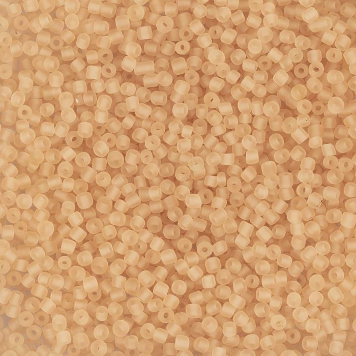 Cuentas de semillas de Rocaille, medida 15/0, dia 1.7 mm, medida agujero 0,5-0,8 mm, peach ceter, 25 gr/ 1 paquete