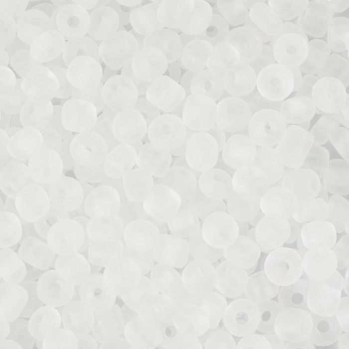 Cuentas de semillas de Rocaille, medida 6/0, dia 4 mm, medida agujero 0,9-1,2 mm, blanco, 25 gr/ 1 paquete